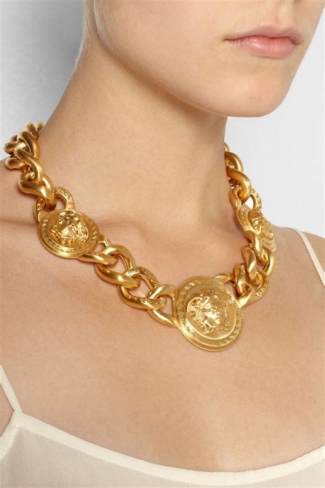 faux versace jewelry|Versace necklace for women.